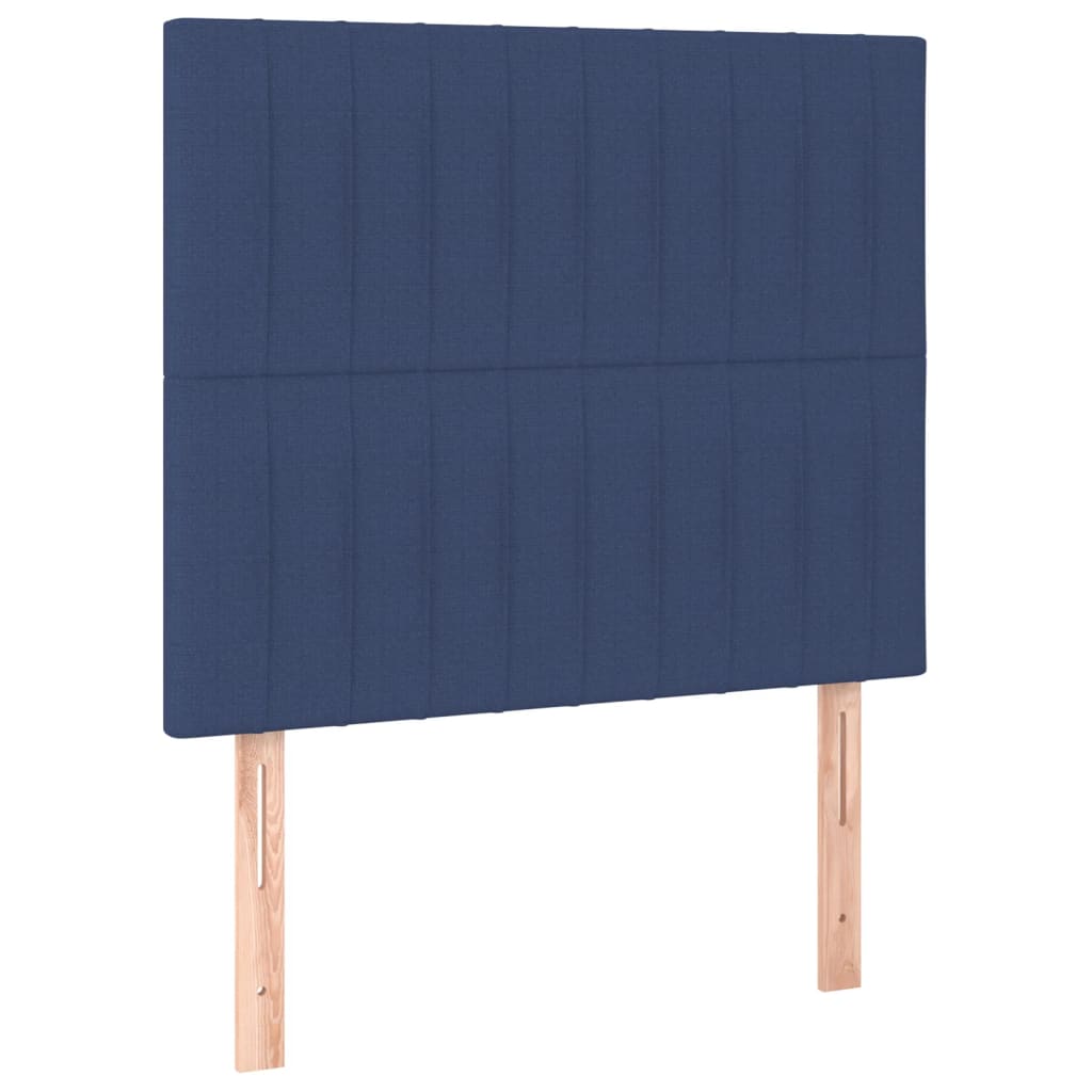 Testiera 2 pz Blu 90x5x78/88 cm in Tessuto