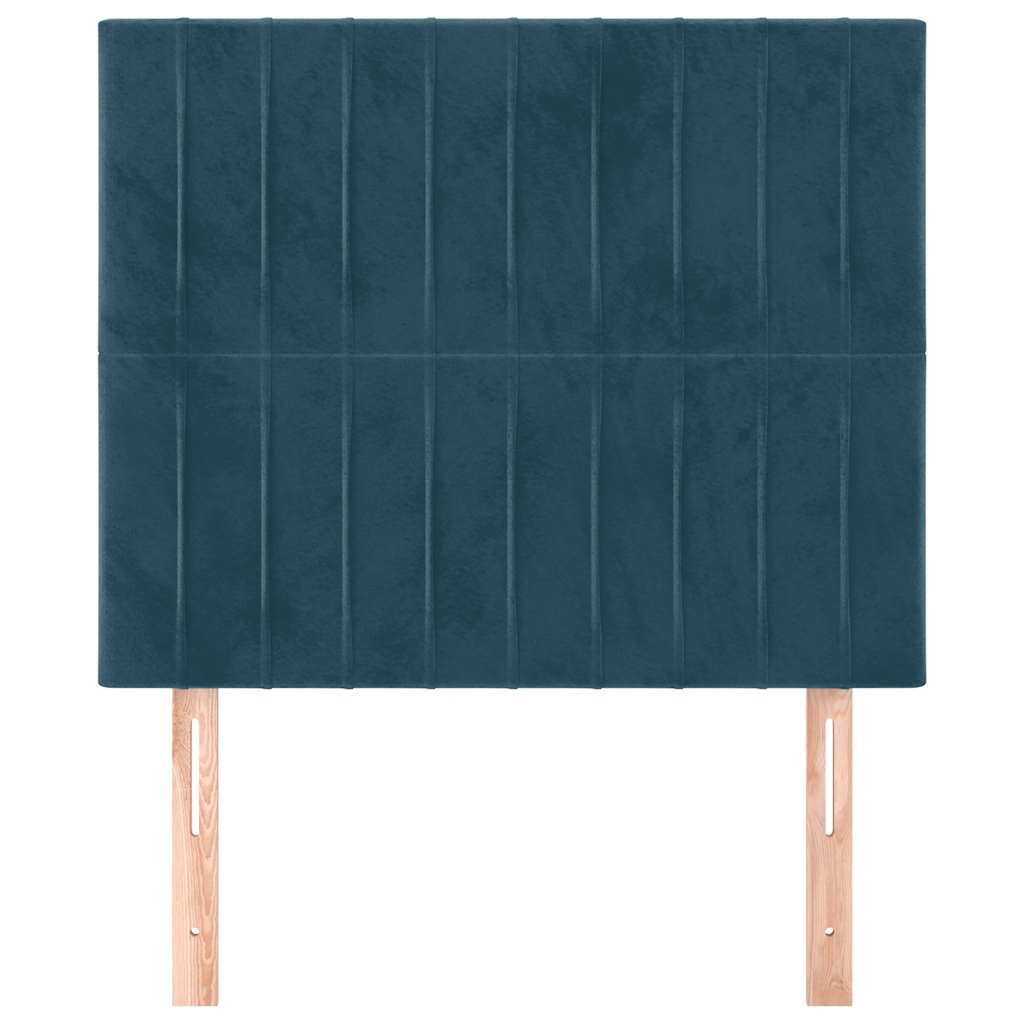 Testiera Blu Scuro 80x5x118/128 cm Velluto
