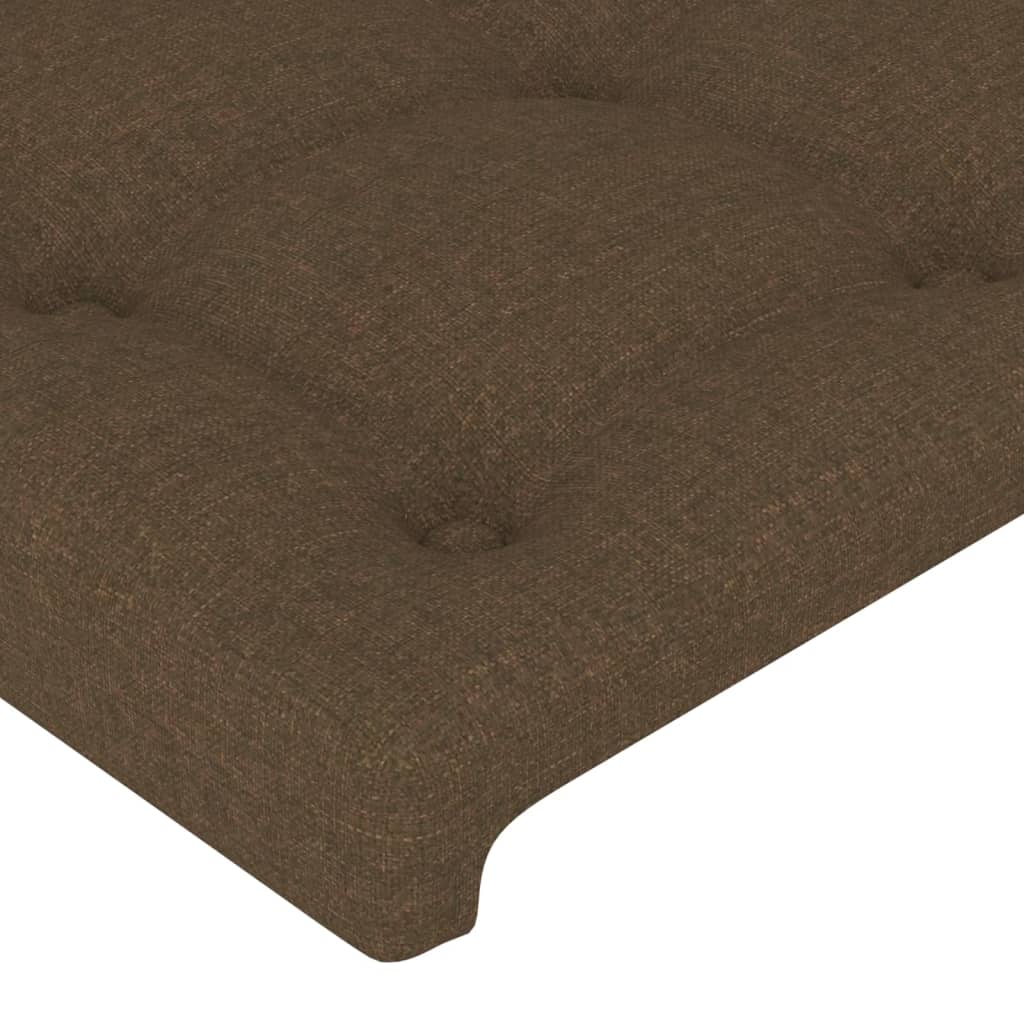 Testiera 4 pz Marrone Scuro 80x5x78/88 cm in Tessuto