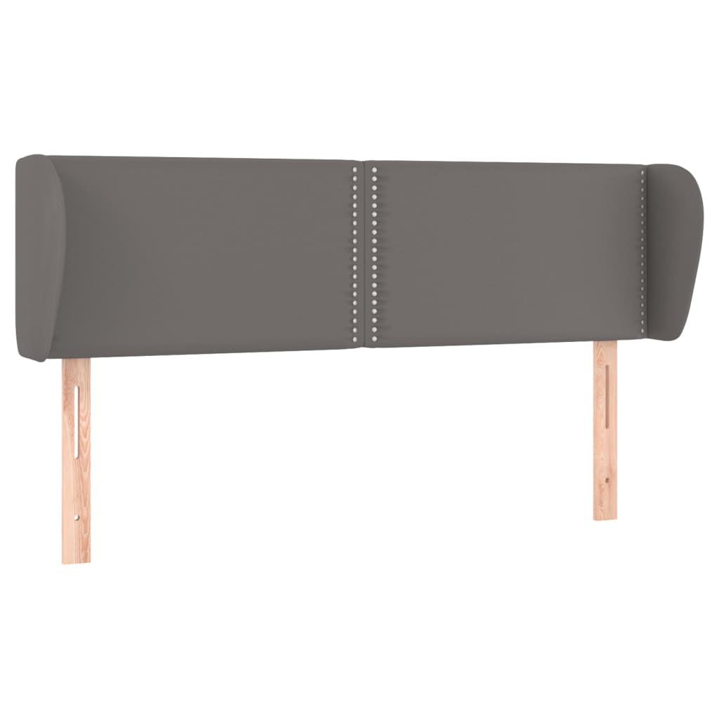 Testiera ad Orecchio Grigio 147x23x78/88 cm in Similpelle