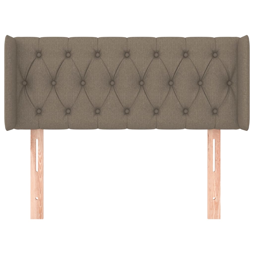 Testiera ad Orecchio Tortora 93x16x78/88 cm in Tessuto