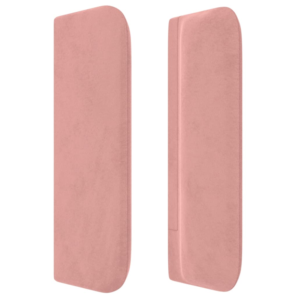 Testiera ad Orecchio Rosa 203x16x78/88 cm in Velluto