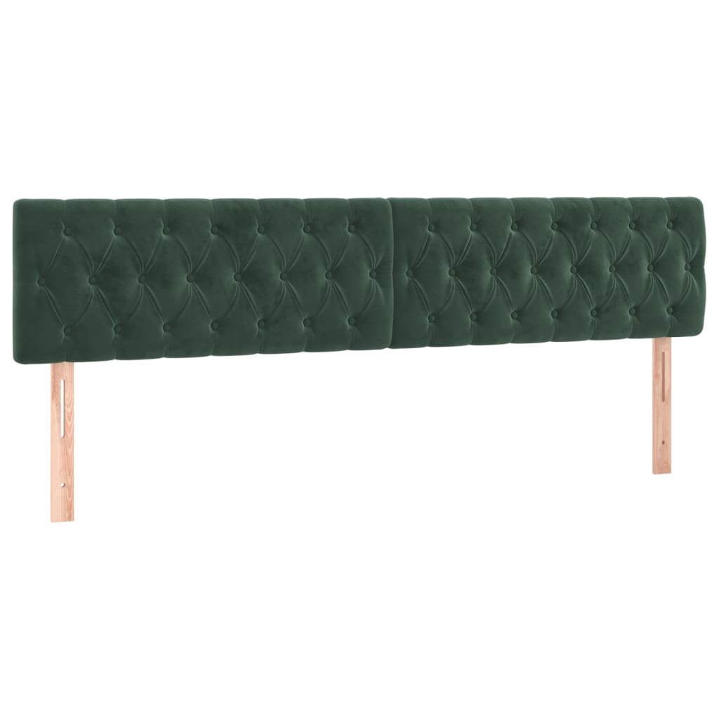Testiera a LED Verde Scuro 180x7x78/88 cm in Velluto