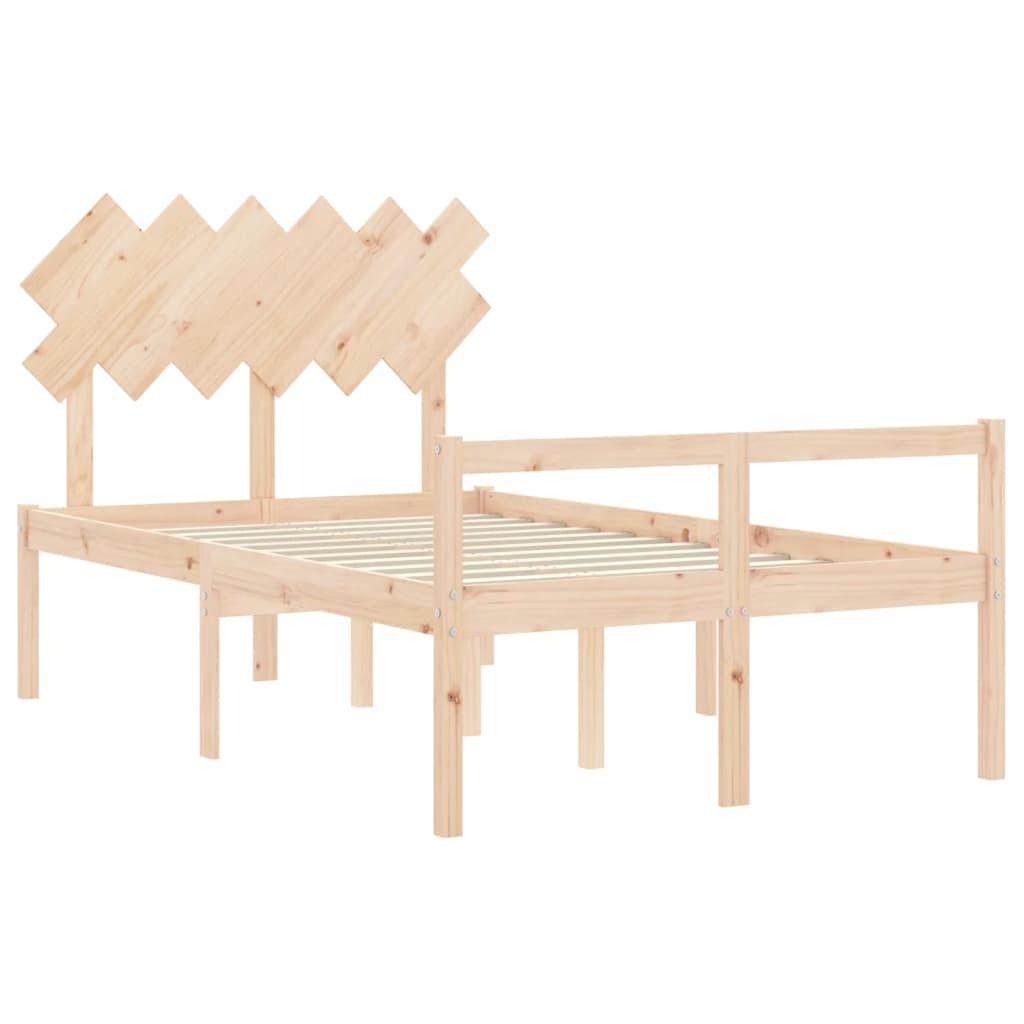 Letto per Anziani con Testiera 120x200 cm in Legno Massello