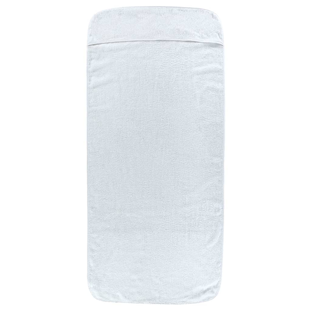 Asciugamani da Spiaggia 6 pz Bianchi 60x135 cm Tessuto 400 GSM