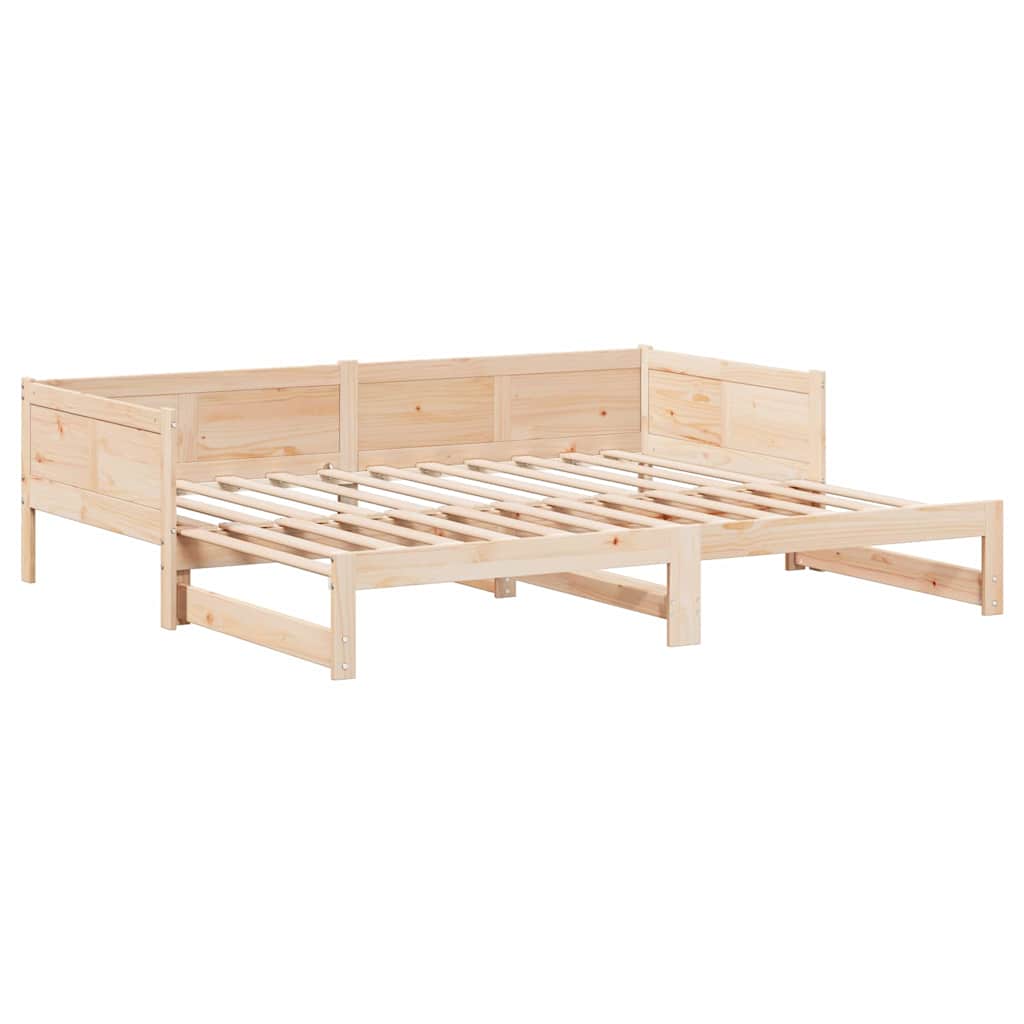 Letto Giorno Estraibile Marrone 203,5 x 184 x 56,5 cm