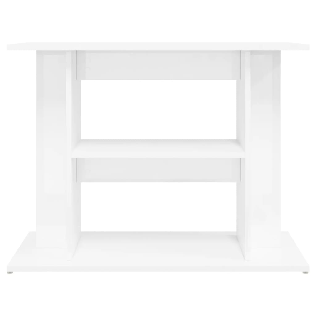 Supporto Acquario 80x35x60cm in Legno Multistrato Bianco Lucido