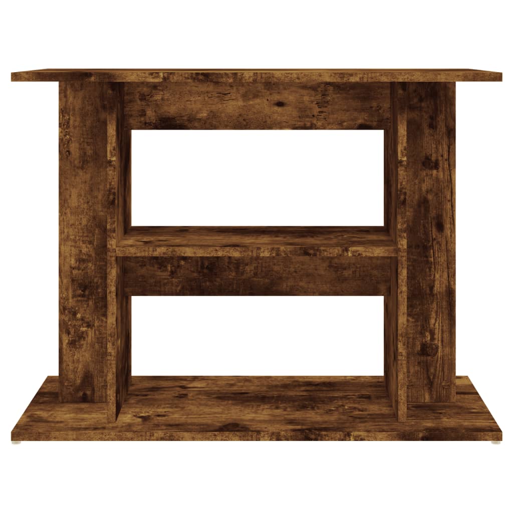 Supporto Acquario 80x35x60 cm in Legno Multistrato Rovere Fumo