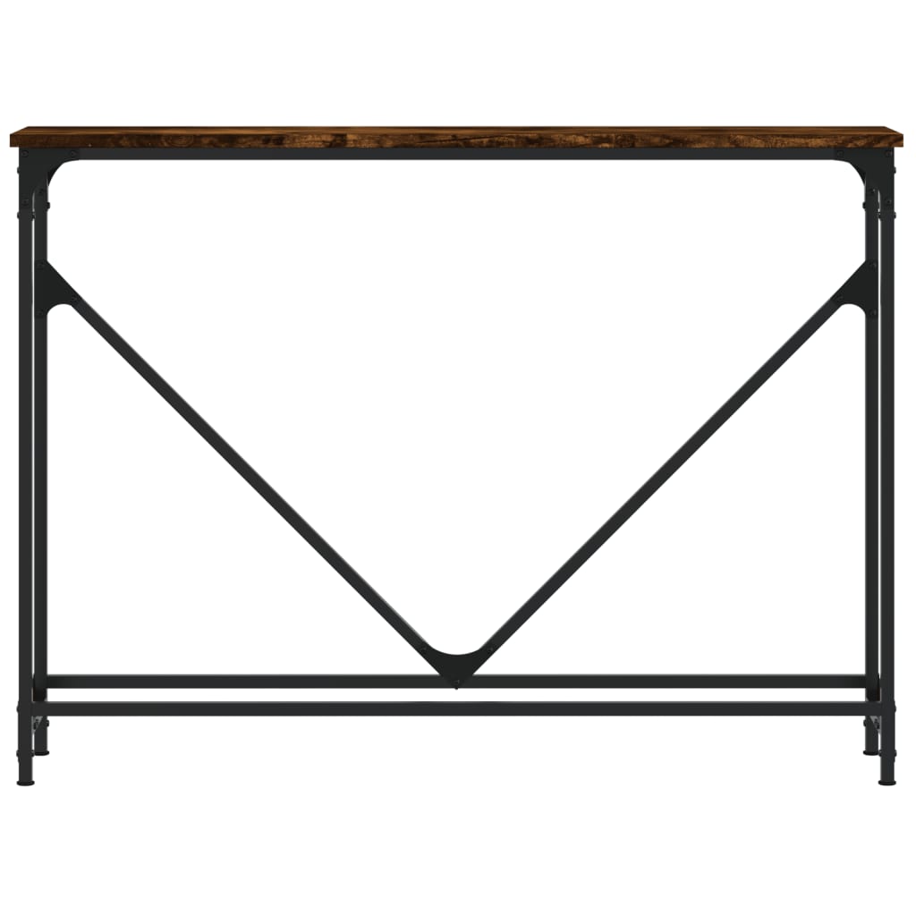 Tavolino Consolle Rovere Fumo 102x22,5x75 cm Legno Multistrato