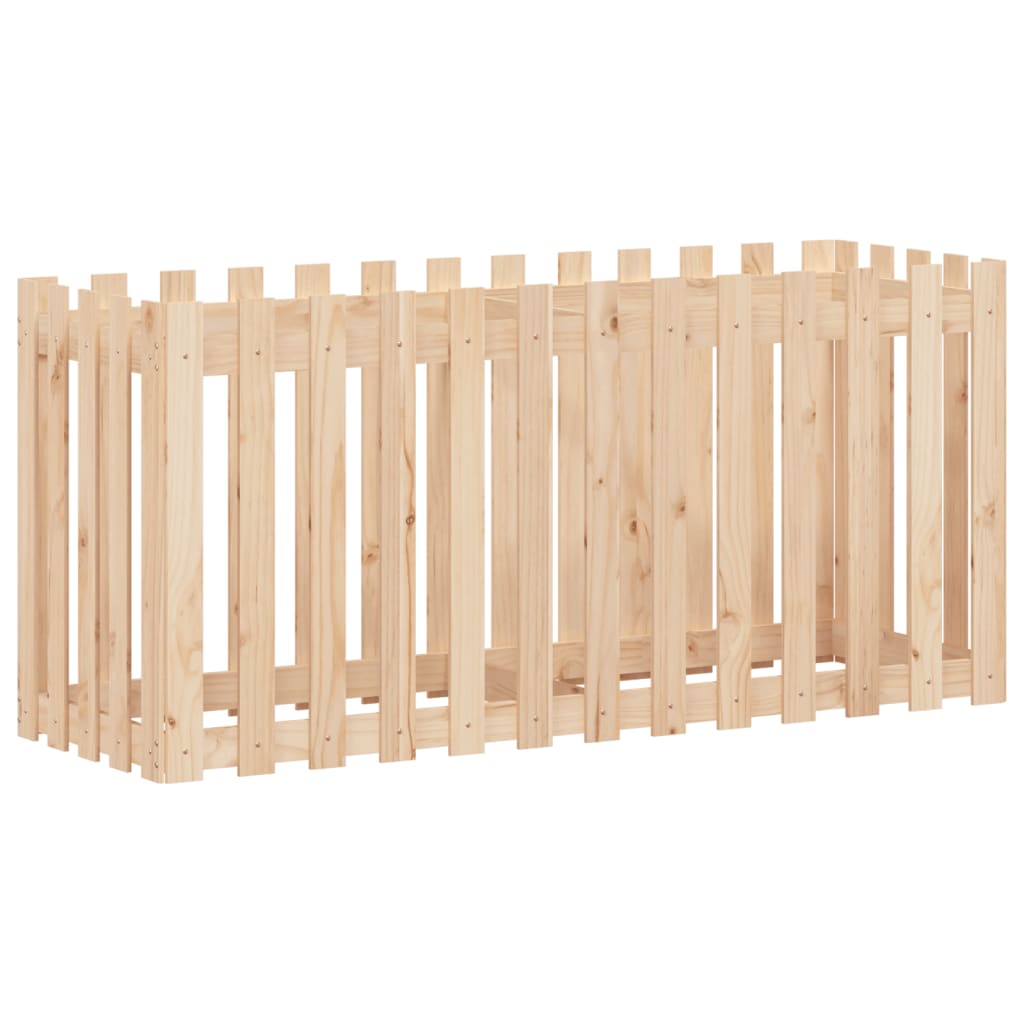 Fioriera Rialzata Giardino a Recinzione 150x50x70cm Legno Pino