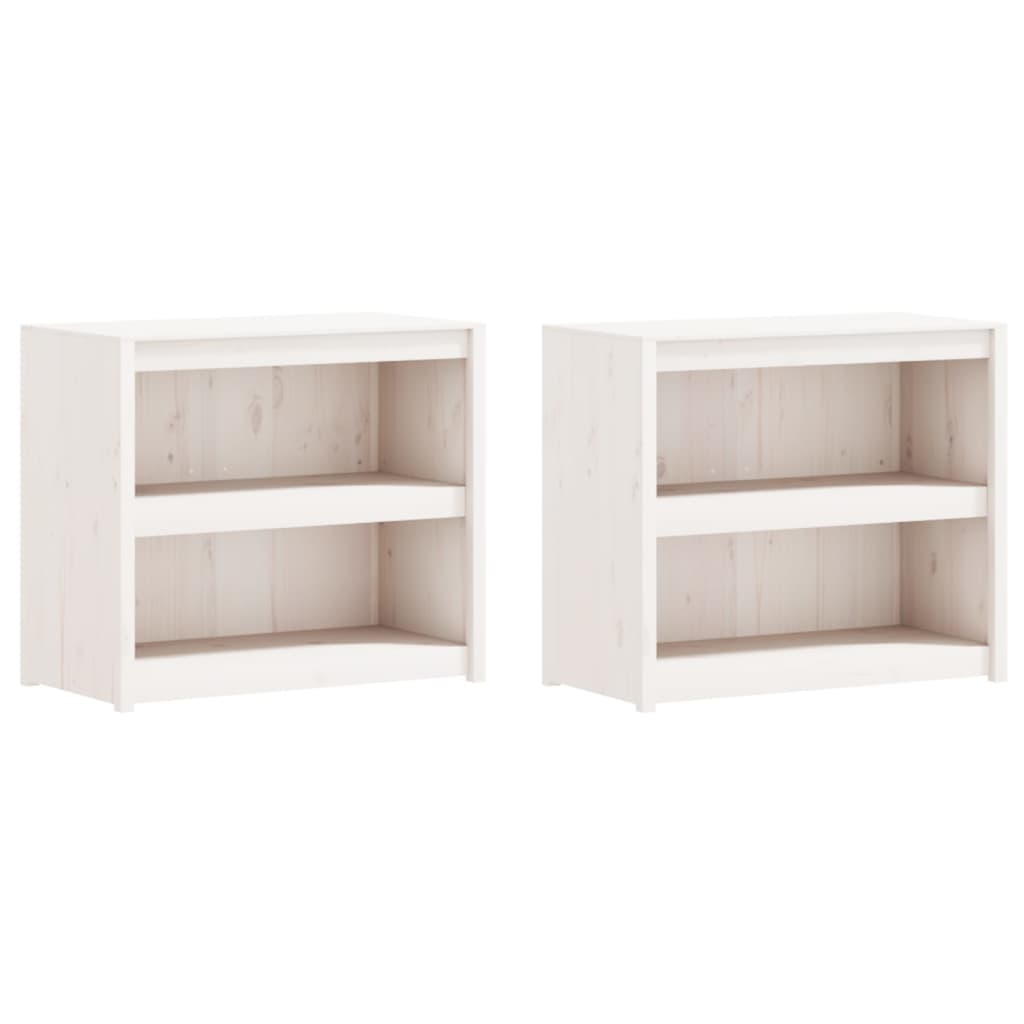 Mobili da Cucina da Esterno 4 pz Bianchi Legno Massello di Pino