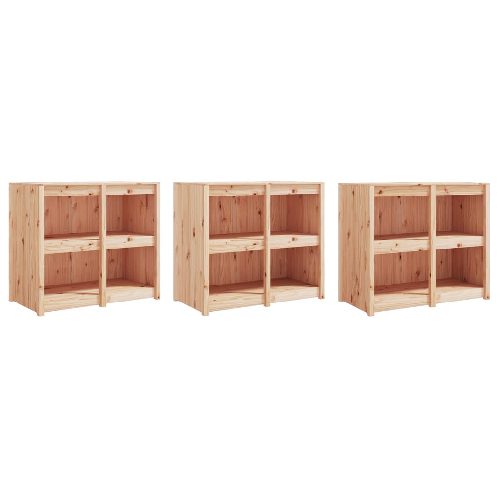 Mobili da Cucina da Esterno 3 pz in Legno Massello di Pino