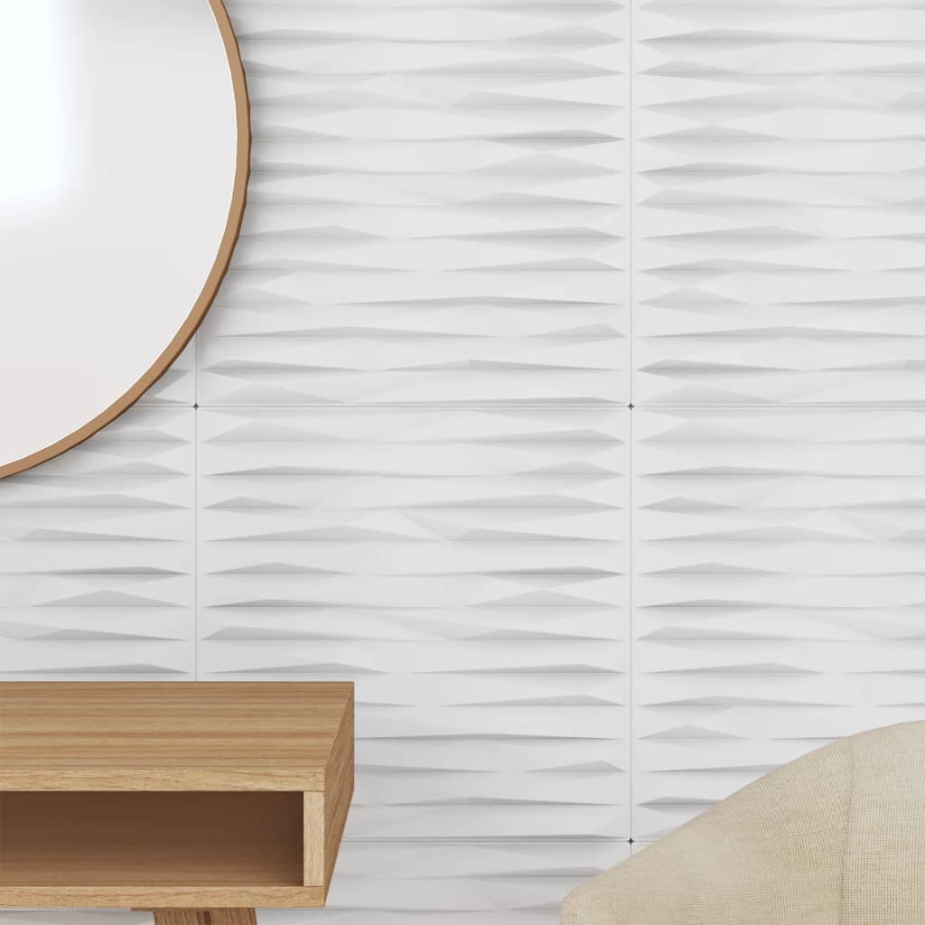 Pannelli Murali 12 pz Bianchi 50x50 cm XPS 3 m² Pietra