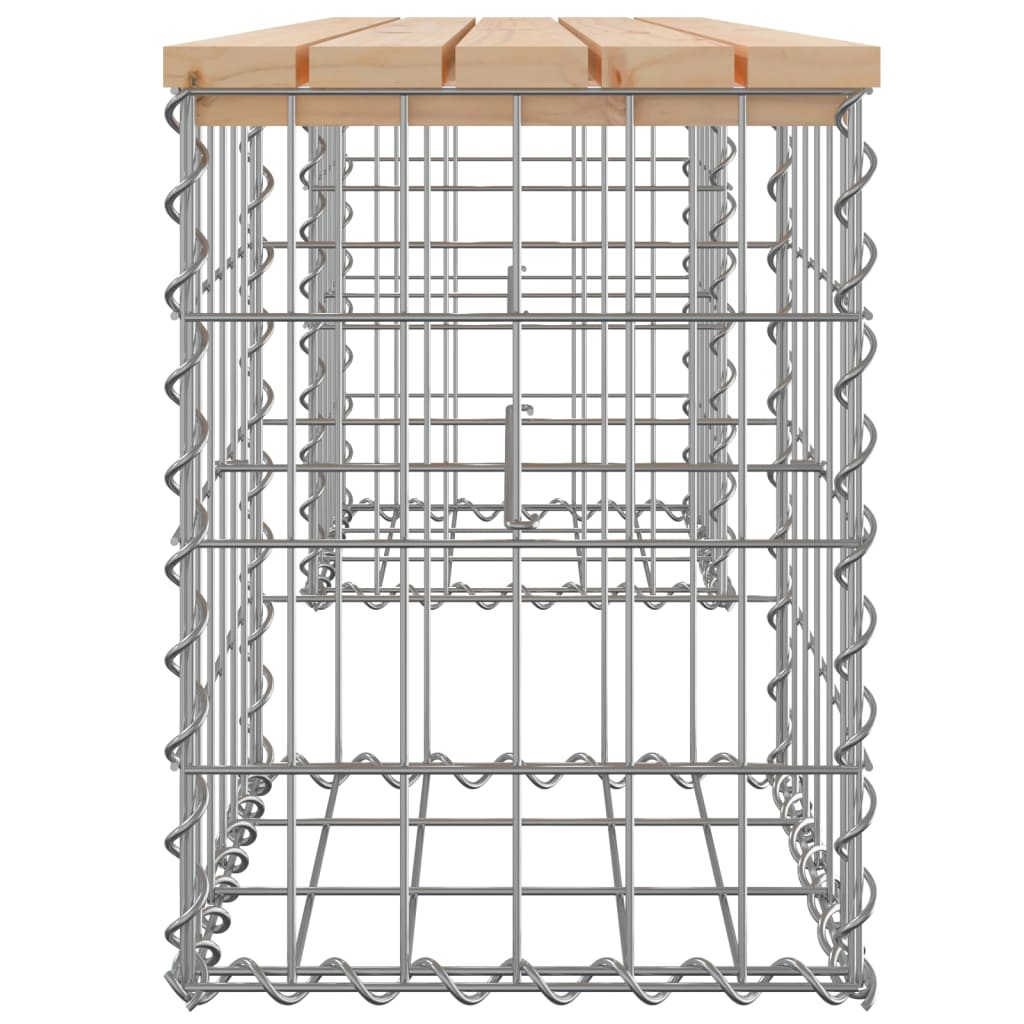 Panca Giardino Design Gabbione 103x31x42 cm Legno Massello Pino