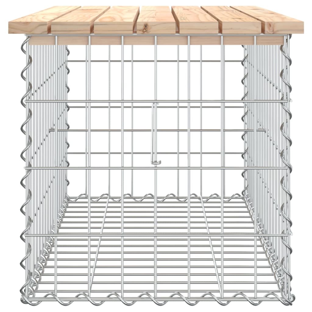 Panca Giardino Design Gabbione 83x44x42 cm Legno Massello Pino
