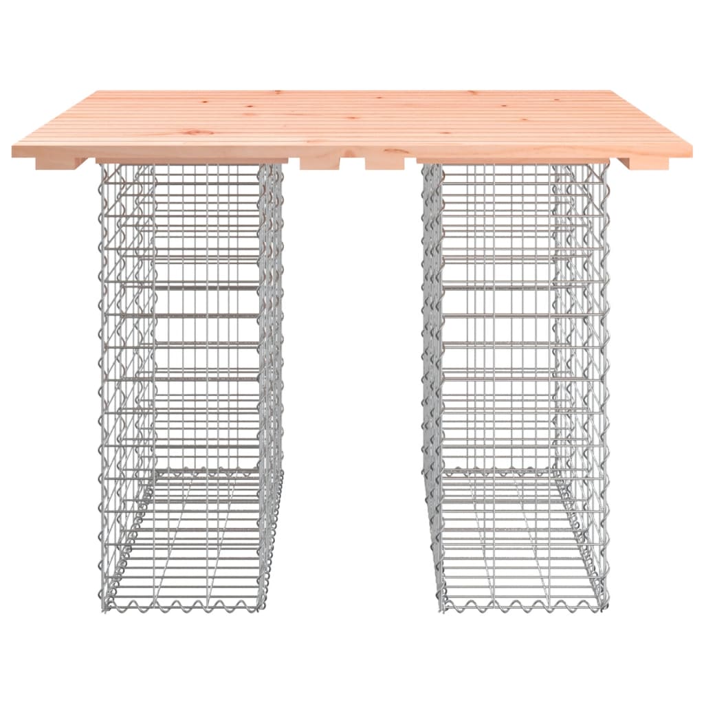 Tavolo da giardino in gabbione design 100x102x72 cm in legno massello Douglas