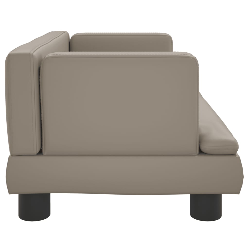 Divano per Bambini Cappuccino 60x40x30 cm in Similpelle
