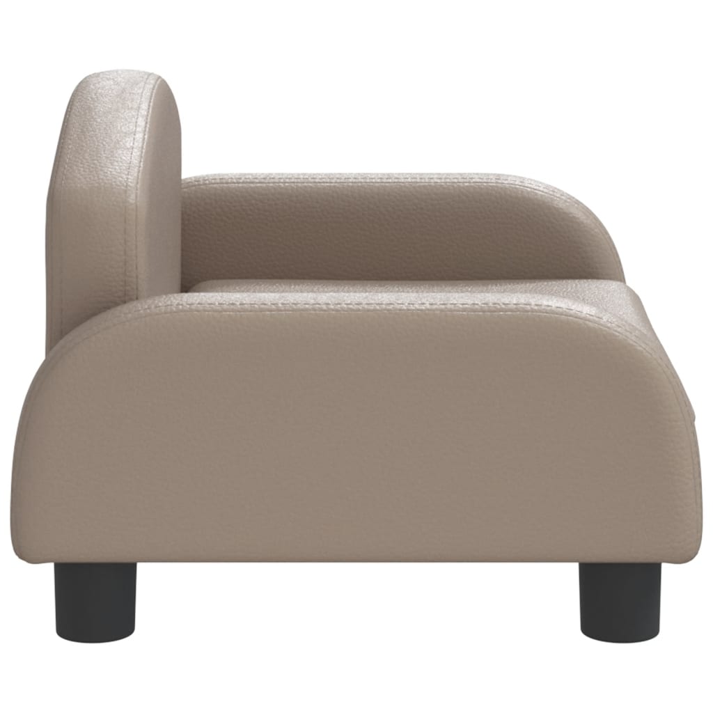 Divano per Bambini Cappuccino 50x40x30 cm in Similpelle