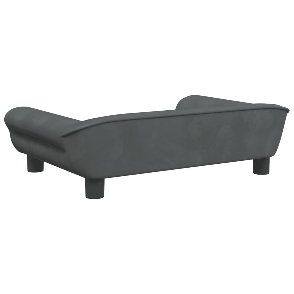 Divano per Bambini Grigio Scuro 70x45x26 cm in Velluto