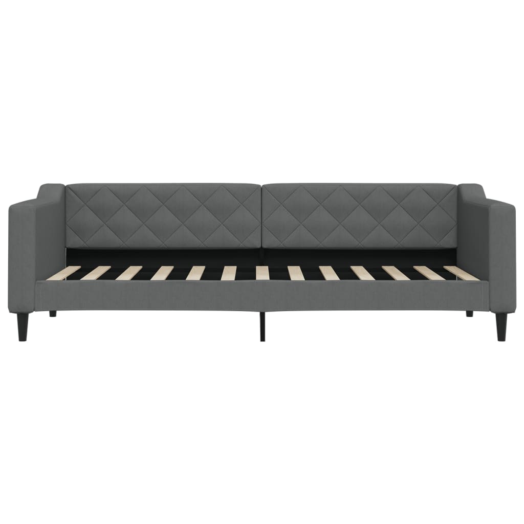 Divano Letto con Letto Estraibile Grigio Scuro 80x200 Tessuto