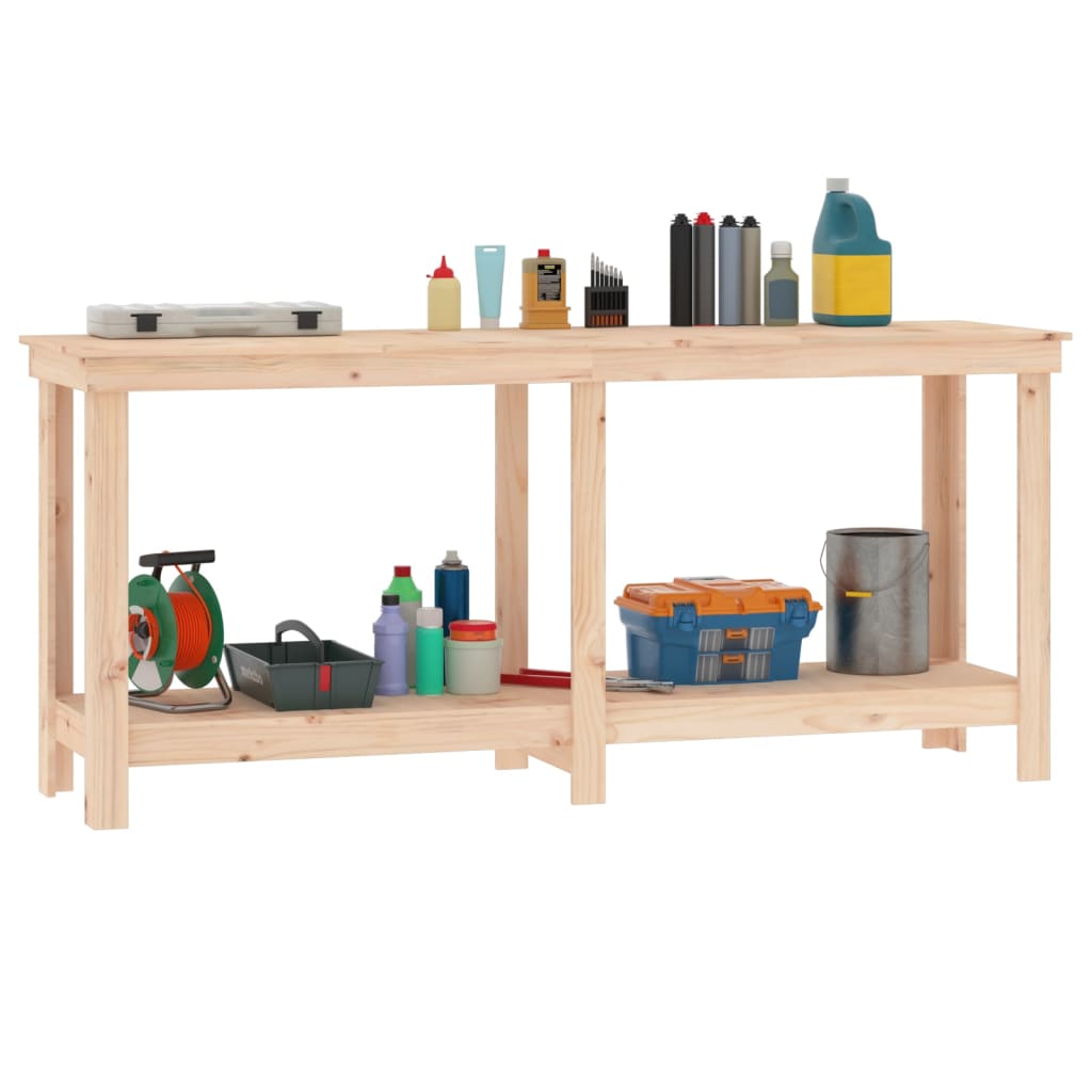 Banco da Lavoro 180x50x80 cm in Legno Massello di Pino
