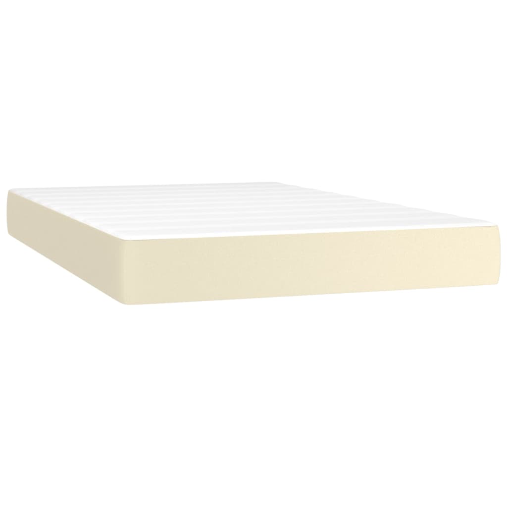 Giroletto a Molle con Materasso Crema 120x200 cm in Similpelle