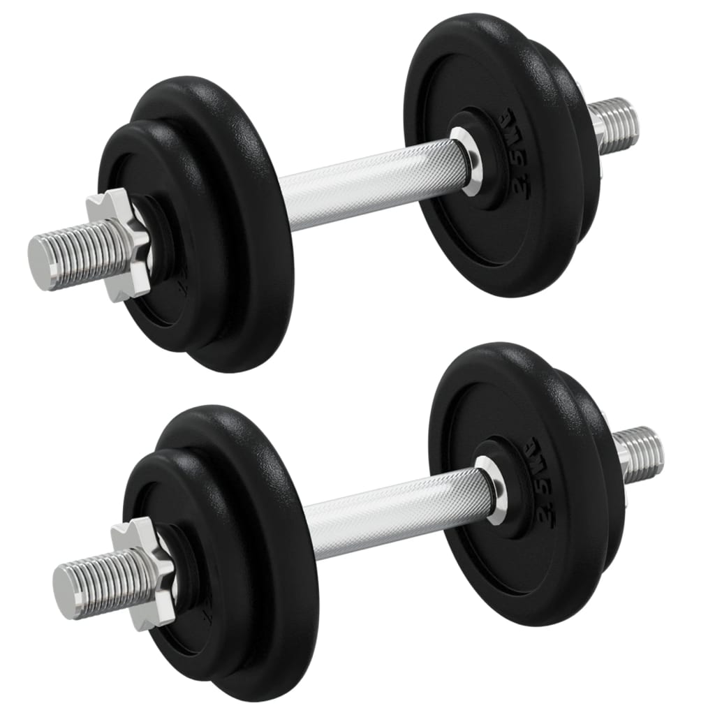 Set Bilanciere con Dischi 40 kg in Ghisa e Acciaio Cromato