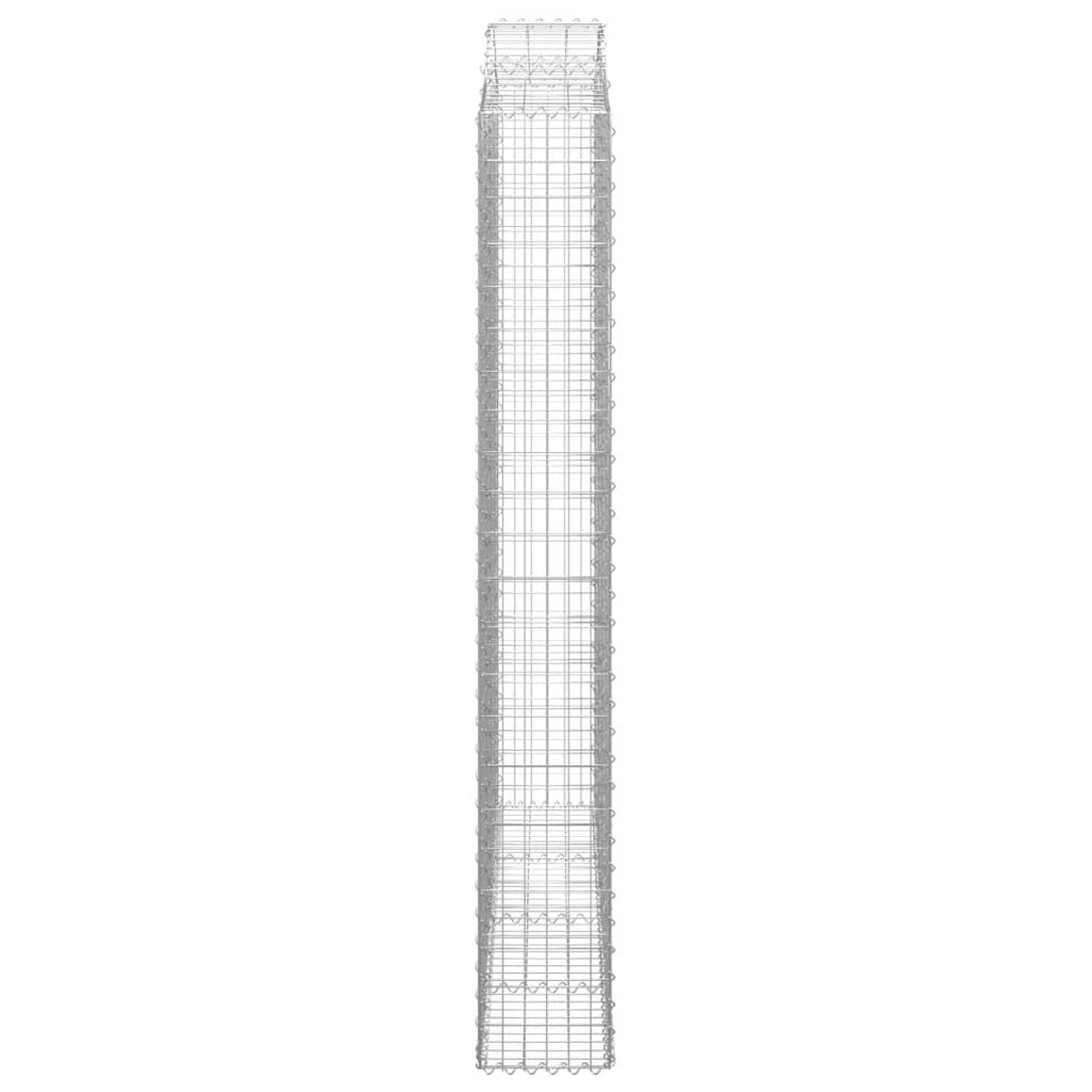Cesti Gabbioni ad Arco 3 pz 200x30x220/240 cm Ferro Zincato