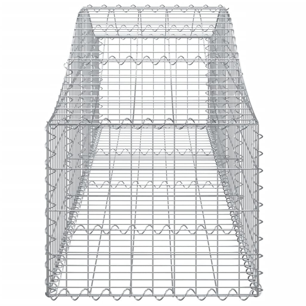 Cesti Gabbioni ad Arco 2 pz 200x50x40/60 cm Ferro Zincato