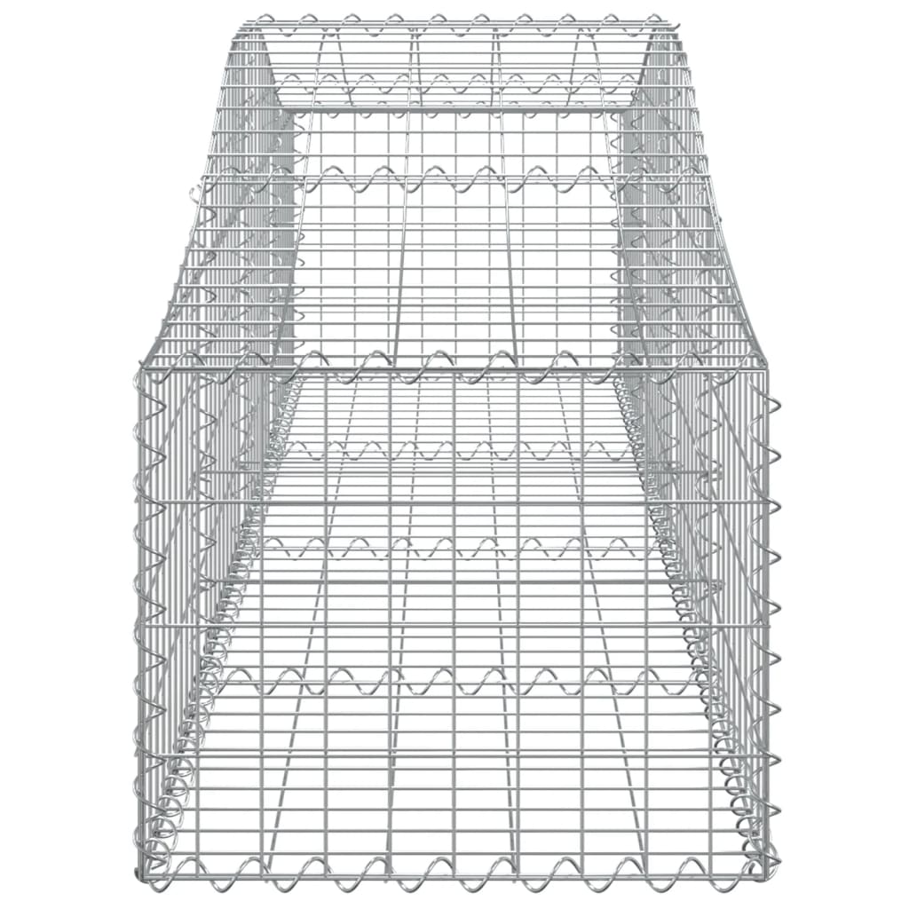 Cesti Gabbioni ad Arco 3 pz 200x50x40/60 cm Ferro Zincato