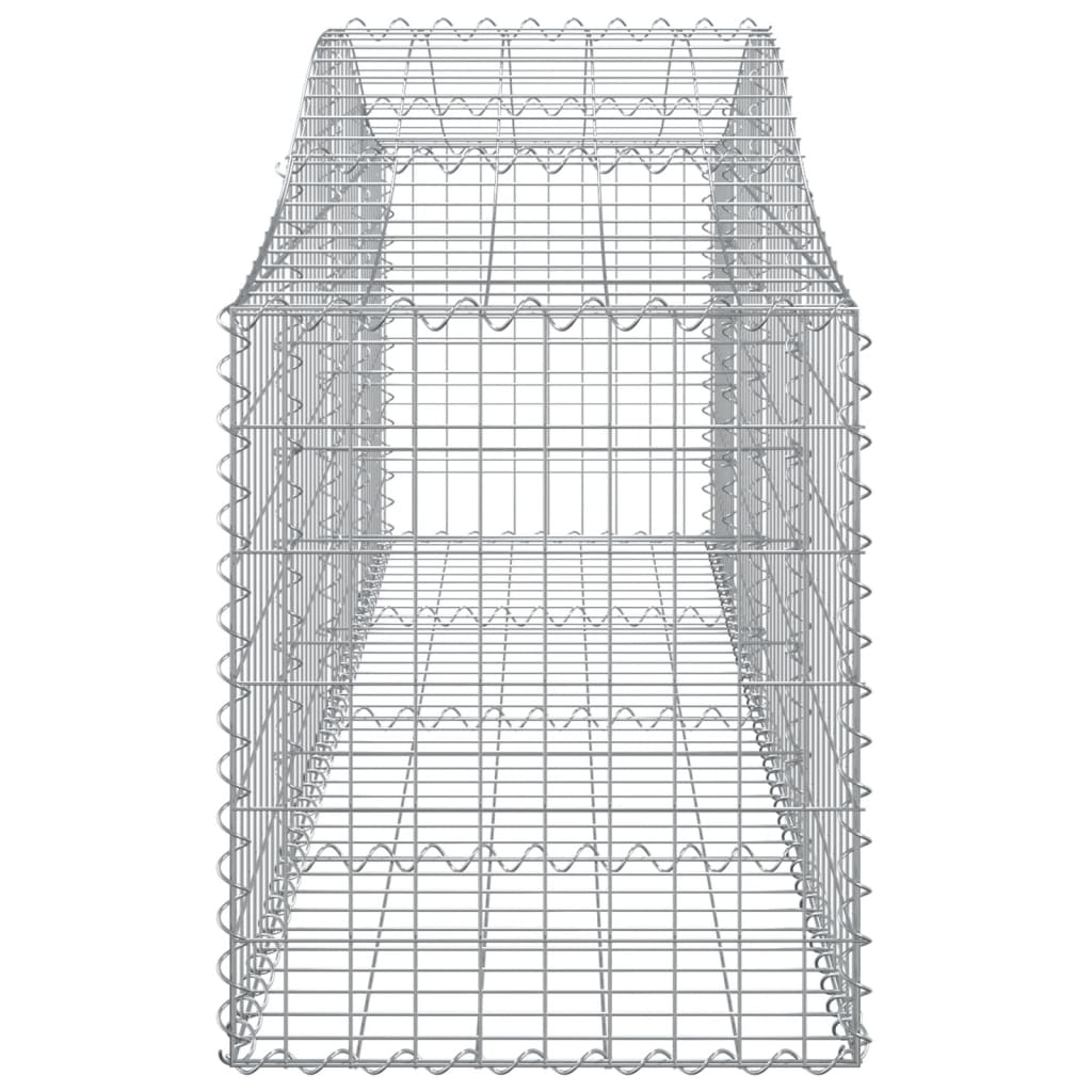 Cesti Gabbioni ad Arco 13 pz 200x50x60/80 cm Ferro Zincato