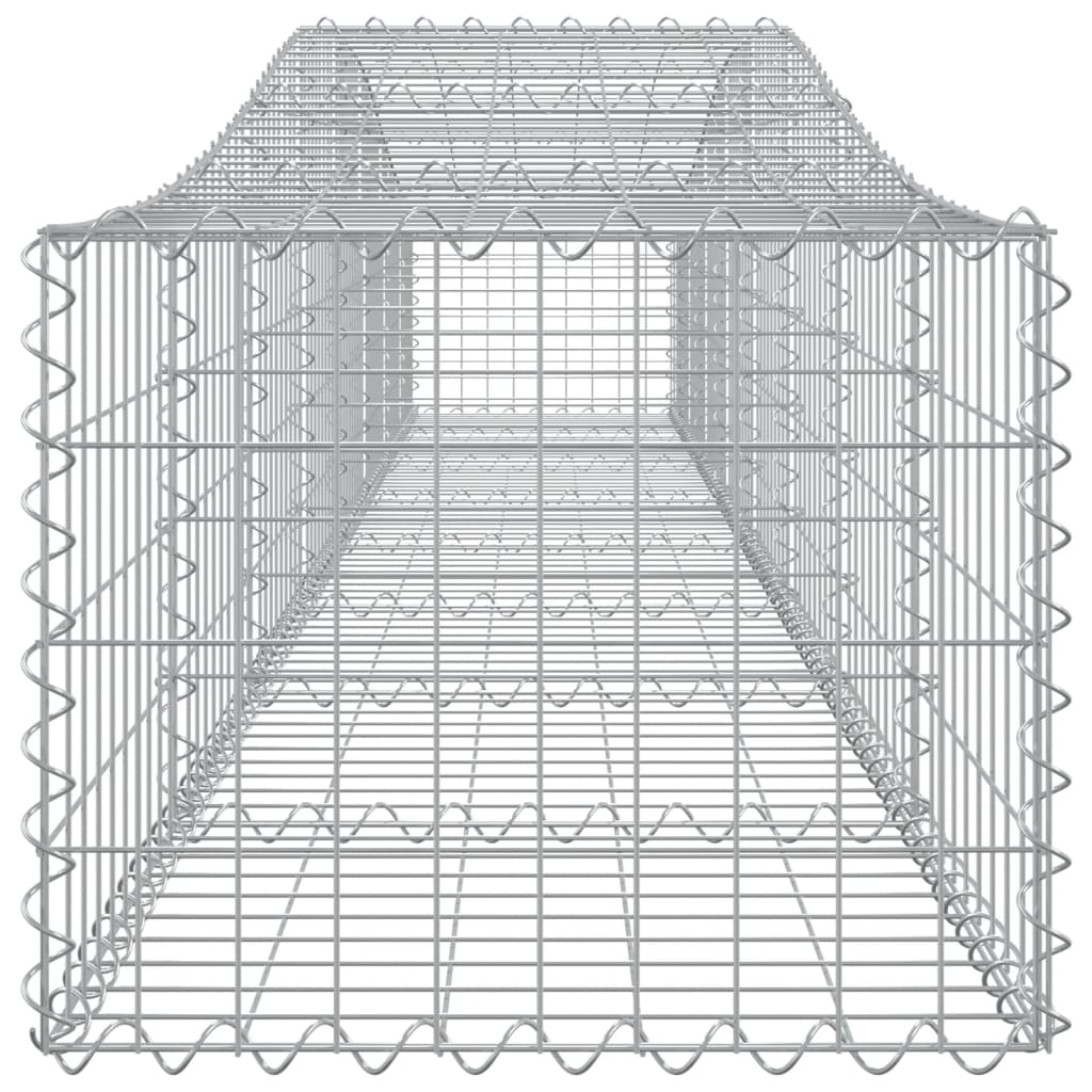 Cesti Gabbioni ad Arco 10 pz 400x50x40/60 cm Ferro Zincato