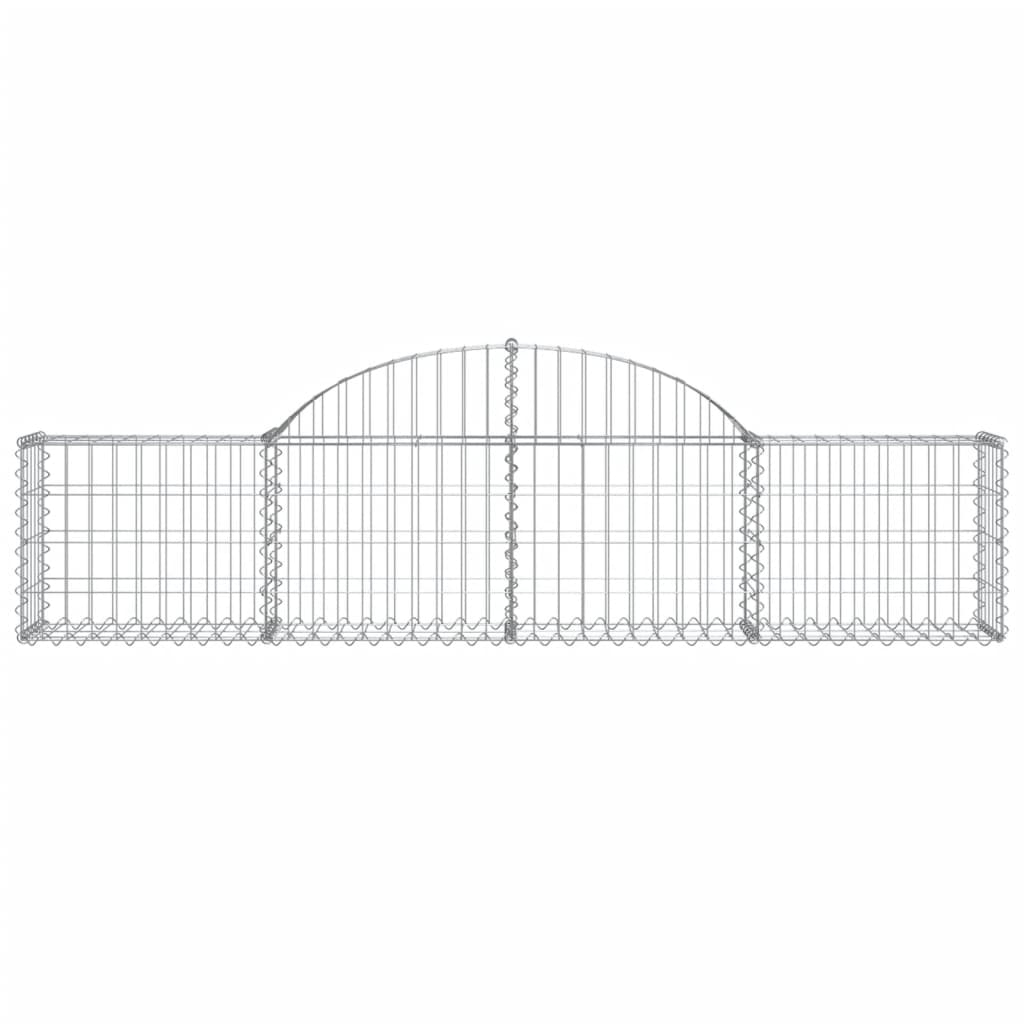 Cesti Gabbioni ad Arco 11 pz 200x30x40/60 cm Ferro Zincato