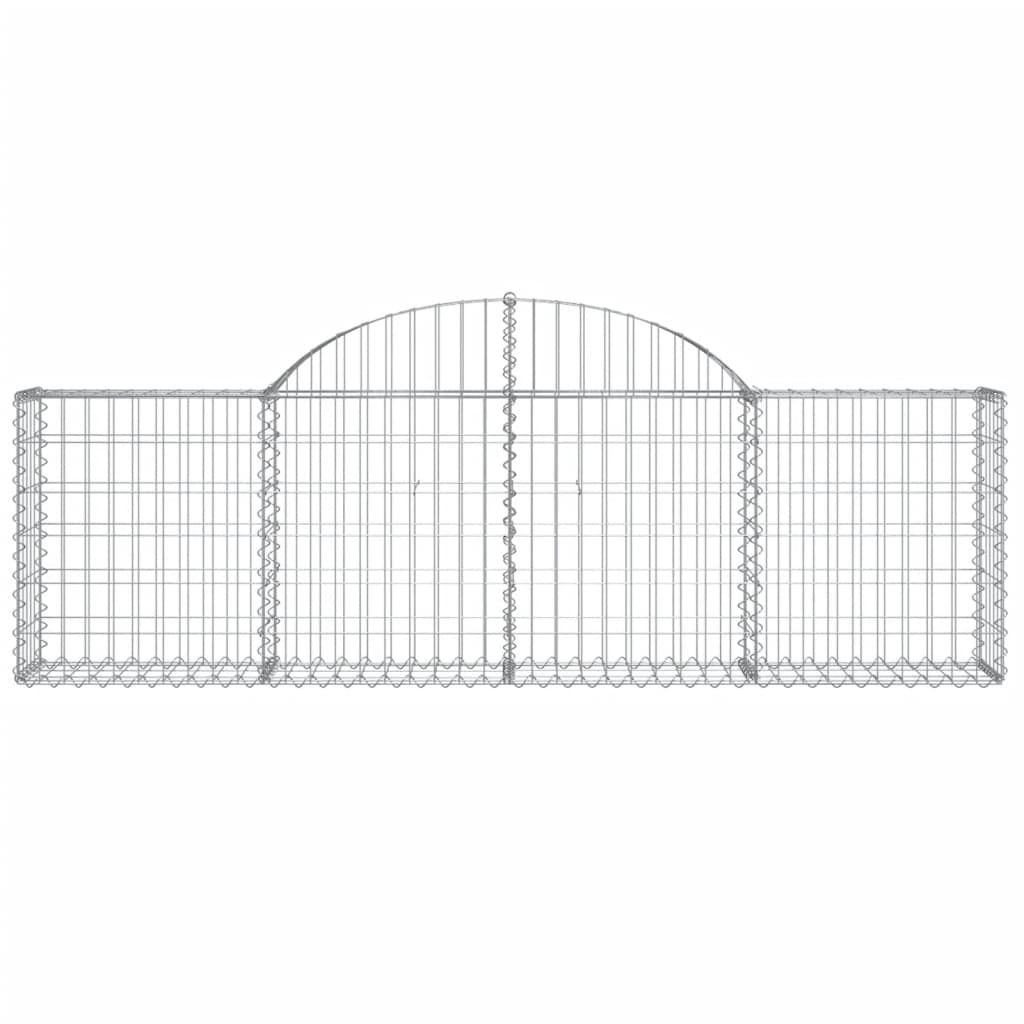 Cesti Gabbioni ad Arco 9 pz 200x30x60/80 cm Ferro Zincato