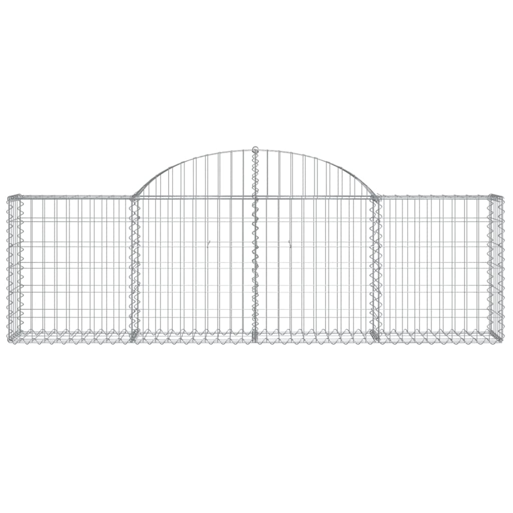Cesti Gabbioni ad Arco 30 pz 200x30x60/80 cm Ferro Zincato