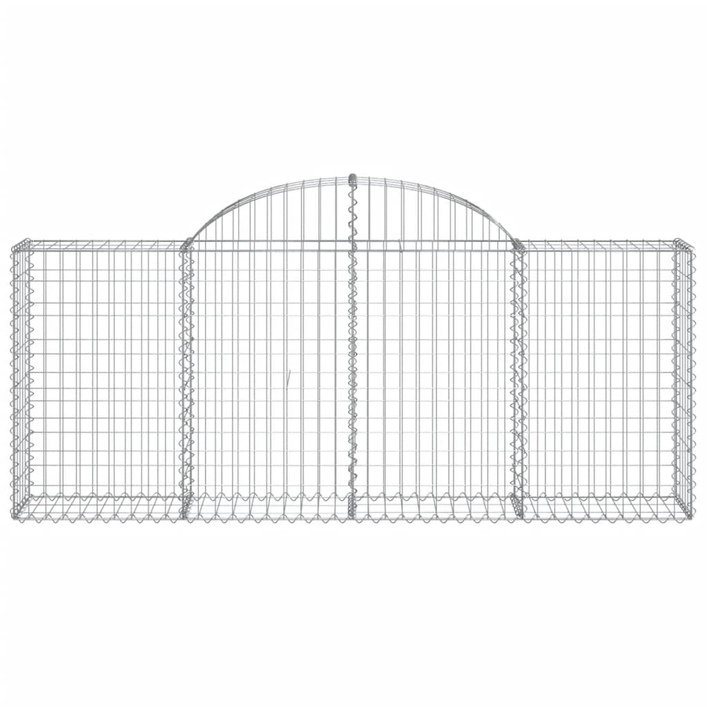 Cesti Gabbioni ad Arco 5 pz 200x30x80/100 cm Ferro Zincato