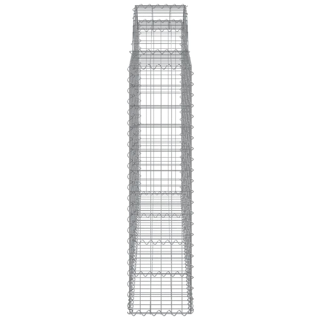 Cesti Gabbioni ad Arco 15 pz 200x30x120/140 cm Ferro Zincato