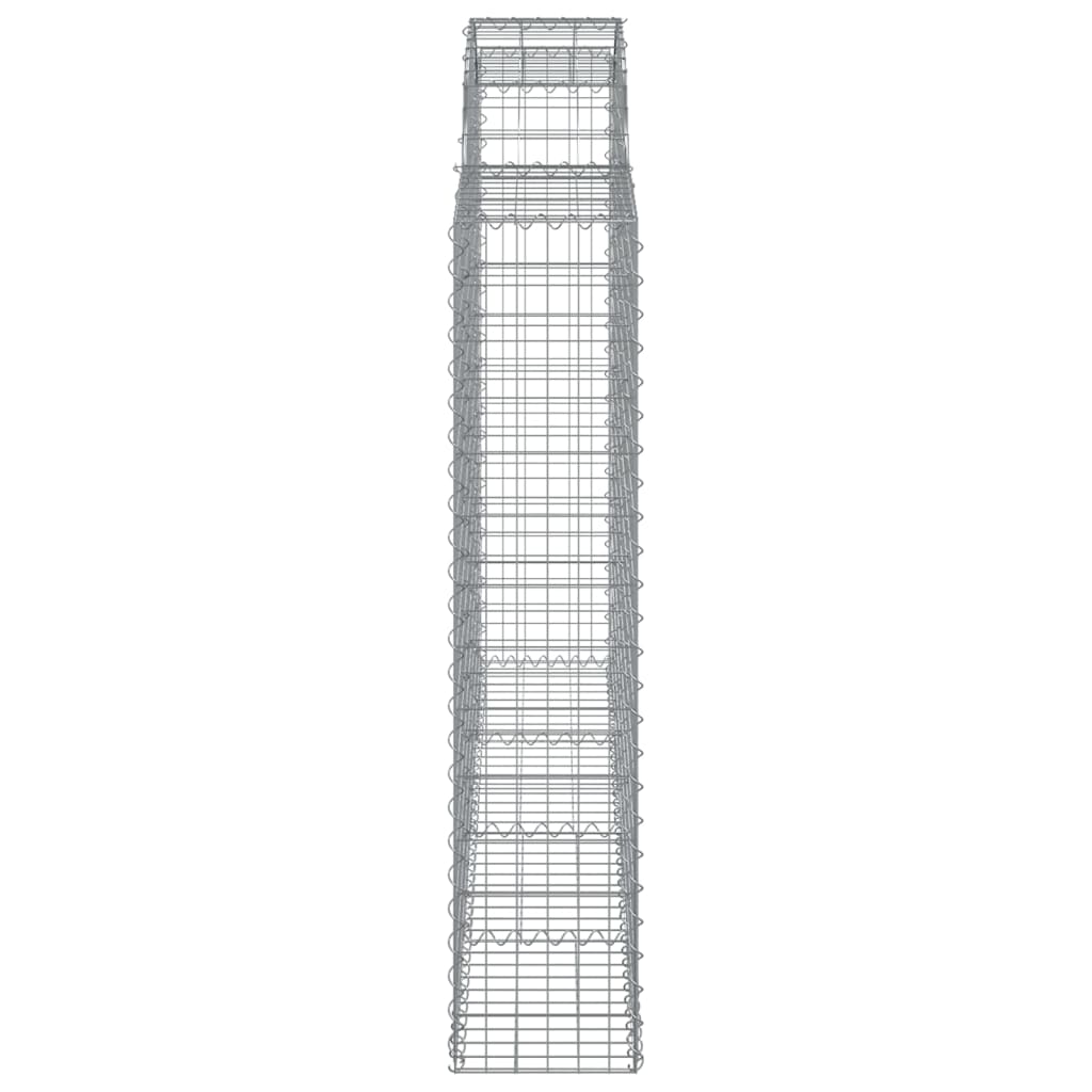 Cesti Gabbioni ad Arco 4 pz 200x30x140/160 cm Ferro Zincato
