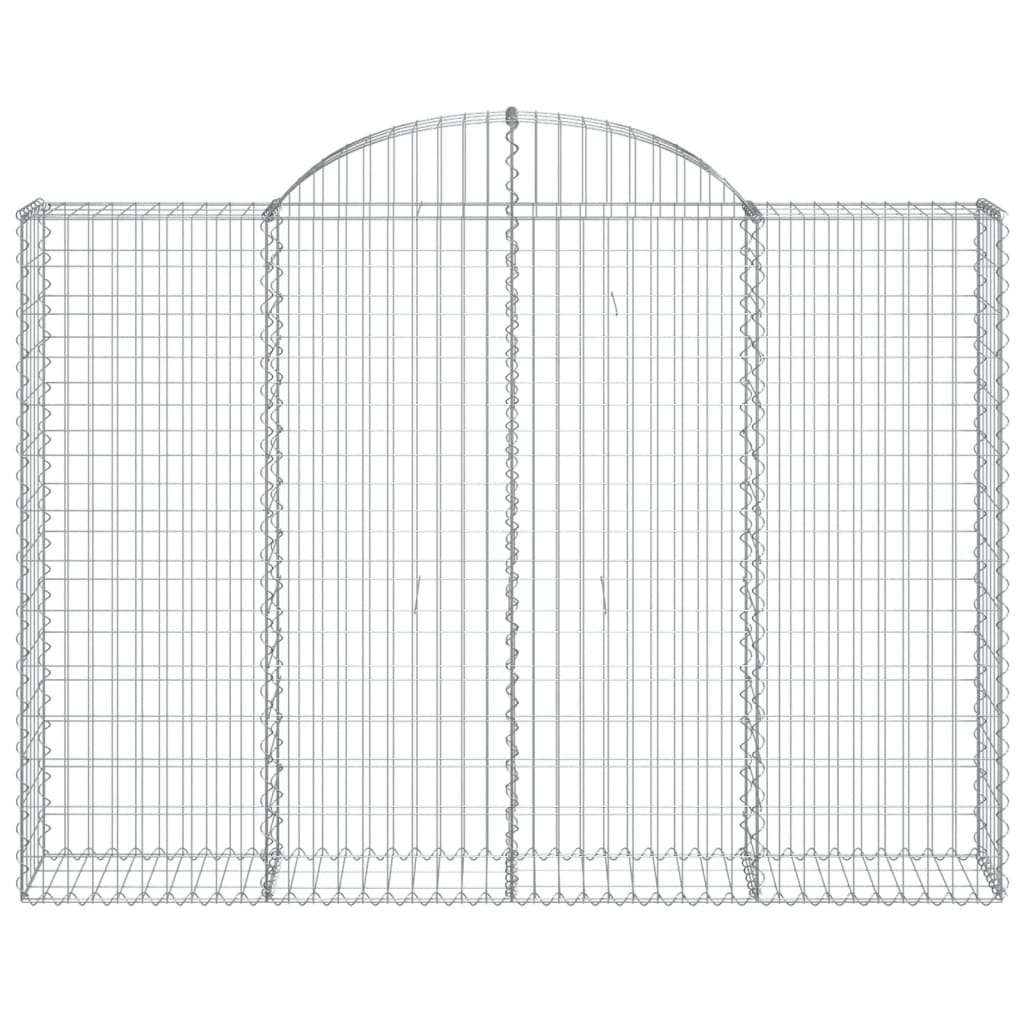 Cesti Gabbioni ad Arco 10 pz 200x30x140/160 cm Ferro Zincato
