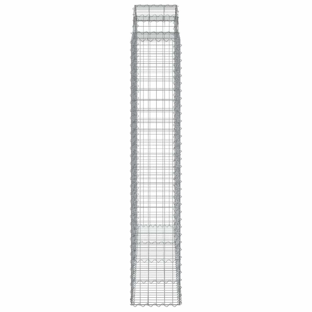 Cesti Gabbioni ad Arco 20 pz 200x50x220/240 cm Ferro Zincato