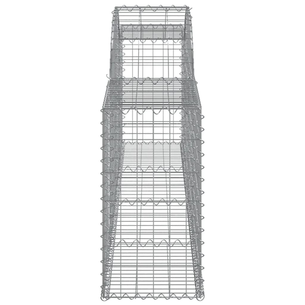 Cesti Gabbioni ad Arco 10 pz 300x30x60/80 cm Ferro Zincato