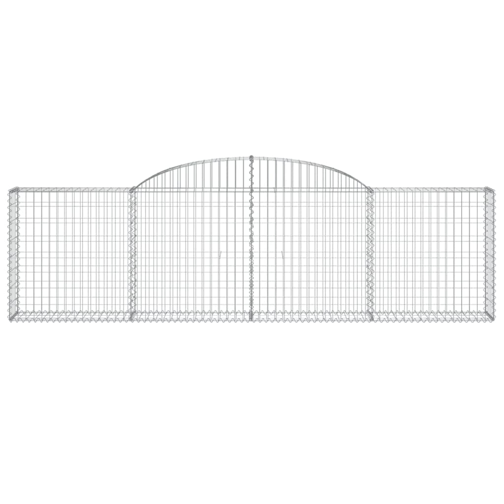 Cesti Gabbioni ad Arco 8 pz 300x30x80/100 cm Ferro Zincato