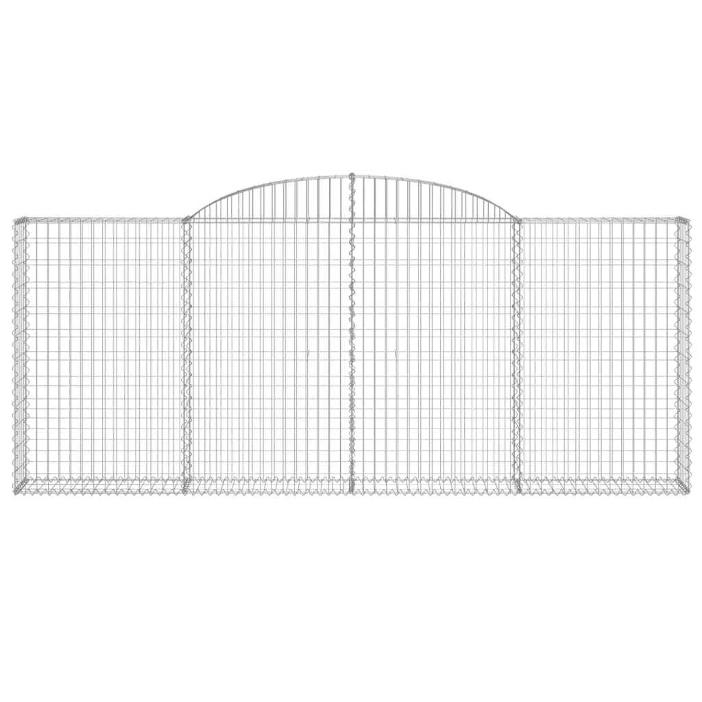 Cesti Gabbioni ad Arco 9 pz 300x30x120/140 cm Ferro Zincato