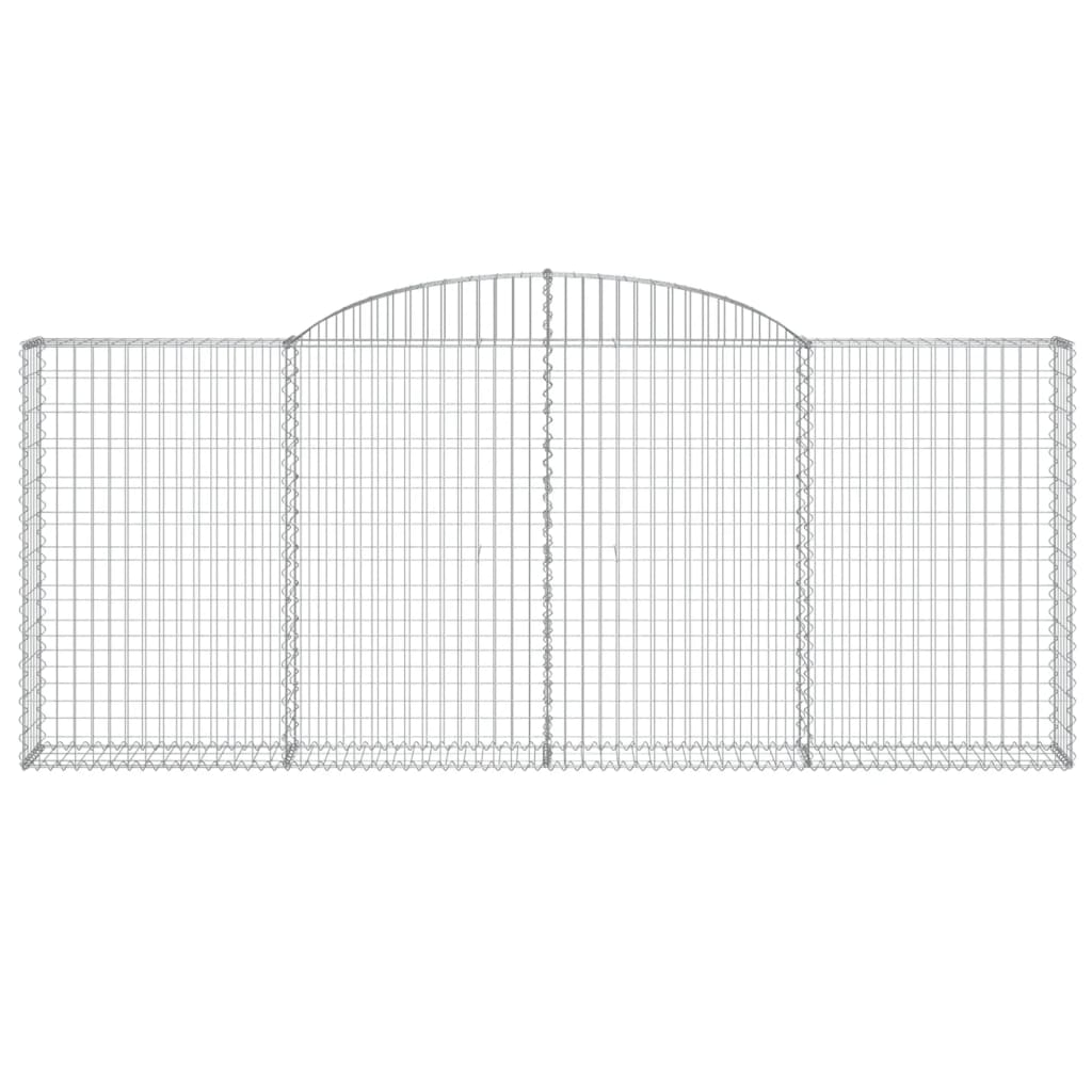 Cesti Gabbioni ad Arco 10 pz 300x30x120/140 cm Ferro Zincato