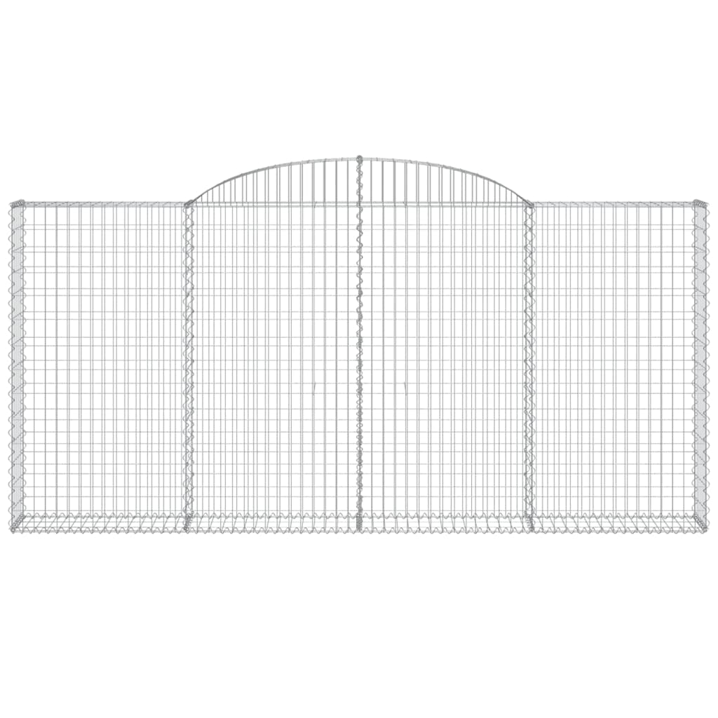 Cesti Gabbioni ad Arco 4 pz 300x30x140/160 cm Ferro Zincato