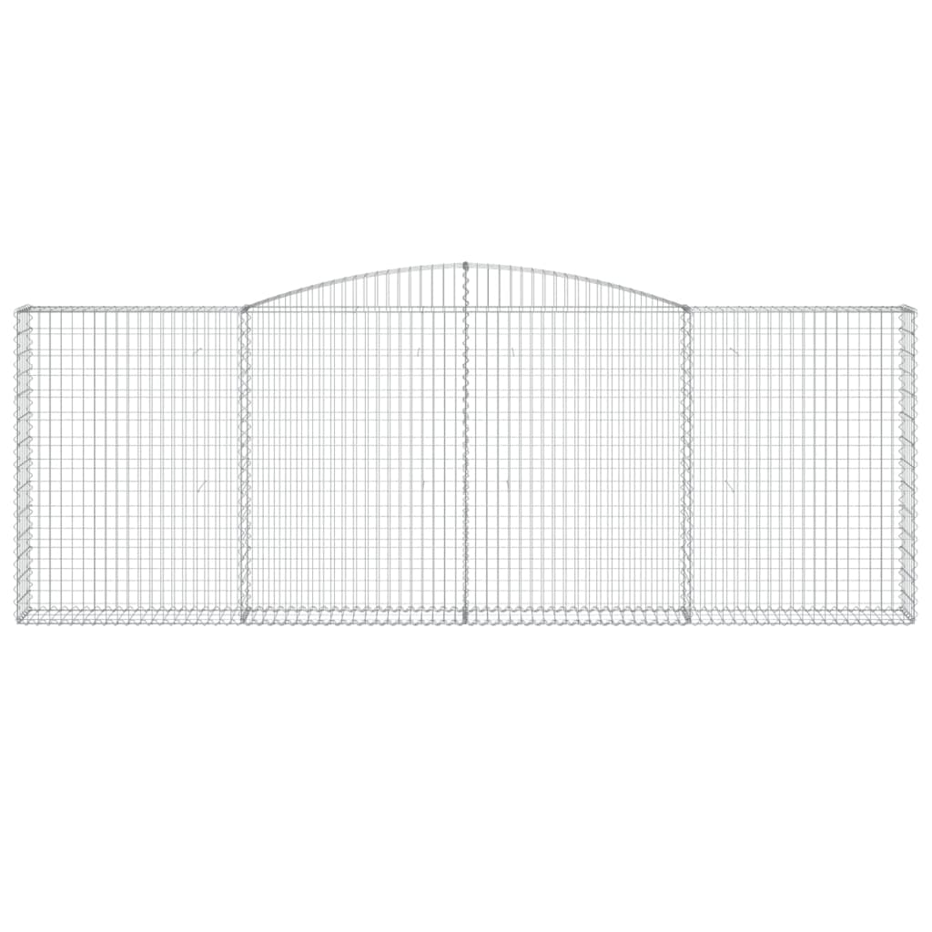 Cesti Gabbioni ad Arco 25 pz 400x30x140/160 cm Ferro Zincato