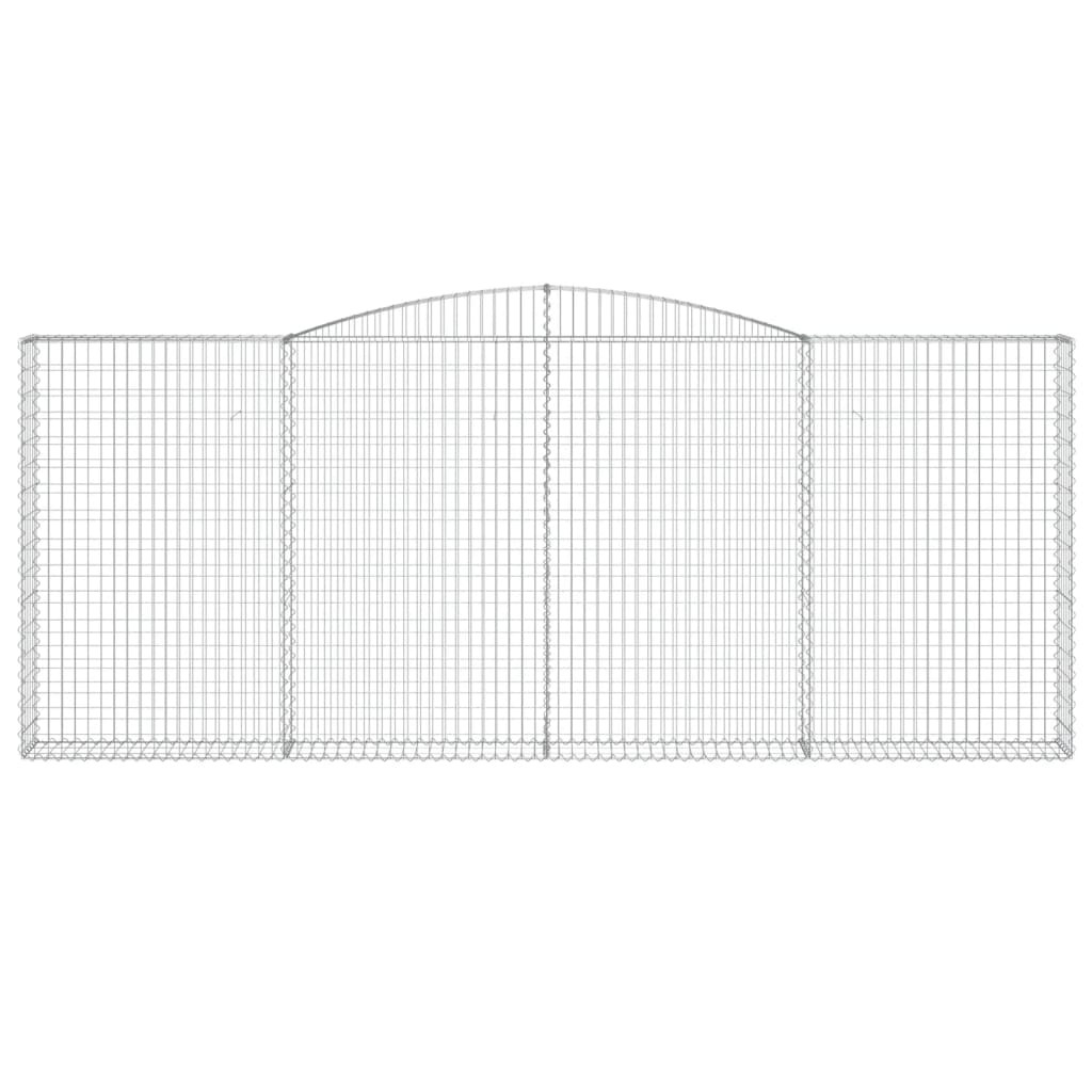 Cesti Gabbioni ad Arco 8 pz 400x30x160/180 cm Ferro Zincato