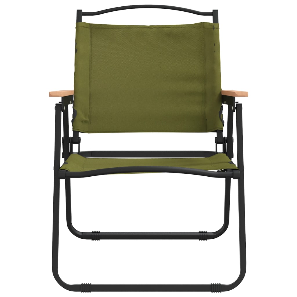 Sedie da Campeggio 2 pz Verdi 54x55x78 cm Tessuto Oxford