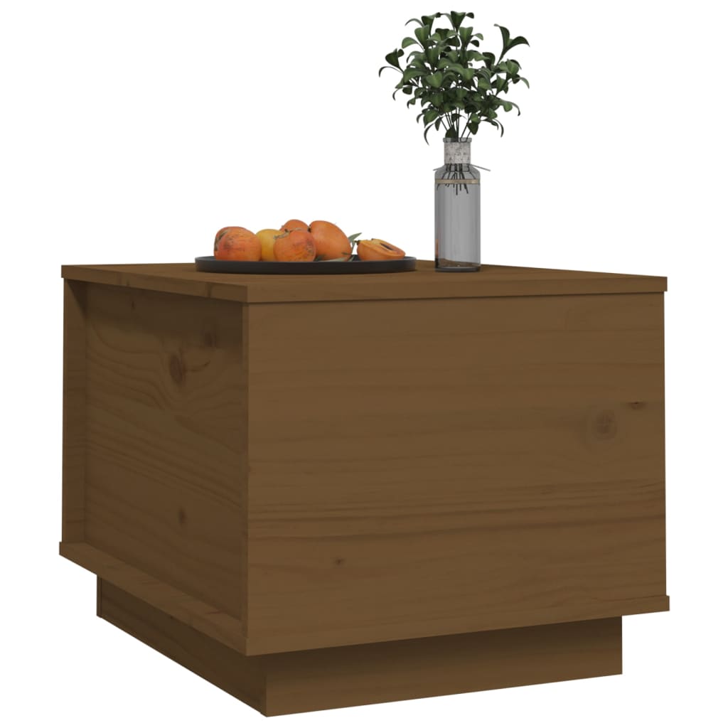 Tavolino da Salotto ambra 40x50x35 cm Legno Massello di Pino