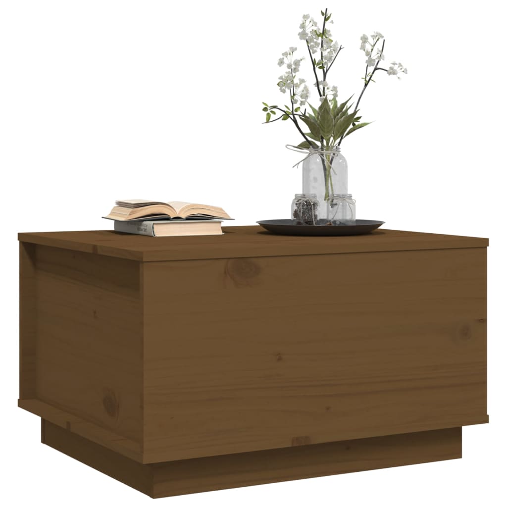 Tavolino da Salotto ambra 60x50x35 cm in Legno Massello di Pino